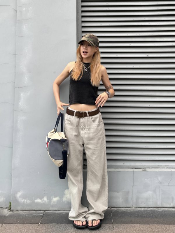 Water-Washed Soft Denim Straight Loose Pants for Men and Women - American Retro Style, Versatile Everyday Streetwear