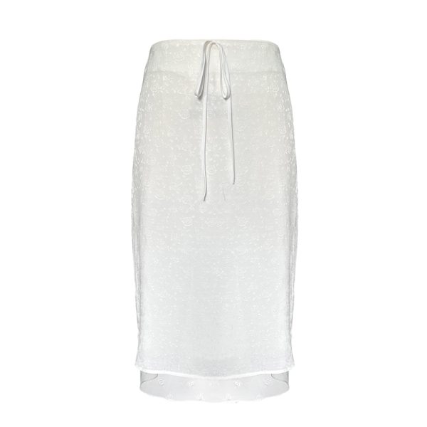 White Lace Dress Set - Sexy Vintage French Camisole & Skirt - 90s Inspired Fashion - Perfect for Summer & Special Occasions
