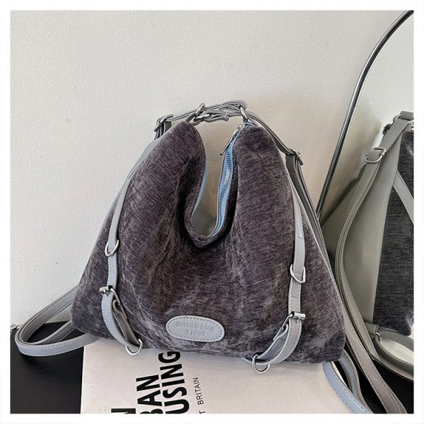 Winter Casual Suede Crossbody Bag - Large Capacity Commuter Backpack for Women - Multi-Use 2025 Trend