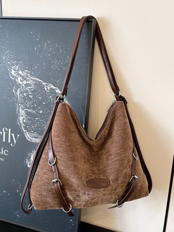 Winter Casual Suede Crossbody Bag - Large Capacity Commuter Backpack for Women - Multi-Use 2025 Trend