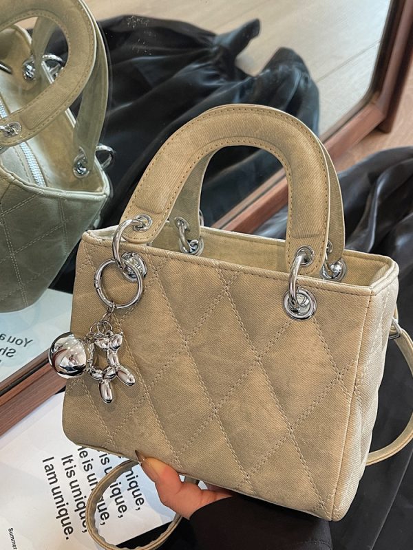 Winter Commuting Diamond Quilted Crossbody Bag - High-End Women's Handbag, Versatile Small Style for 2025