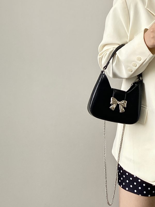 Women's Bow Chain Bag - Exquisite Niche Design for Spring and Summer, Small Crossbody Shoulder Bag