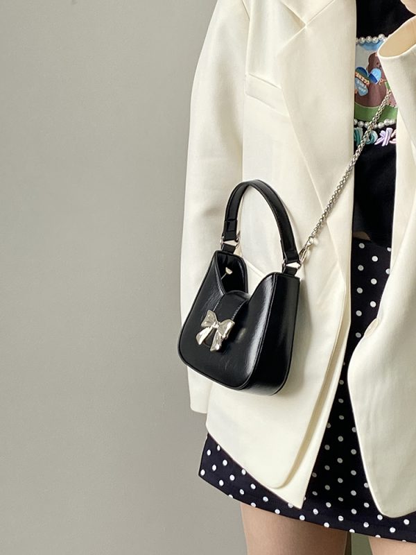 Women's Bow Chain Bag - Exquisite Niche Design for Spring and Summer, Small Crossbody Shoulder Bag
