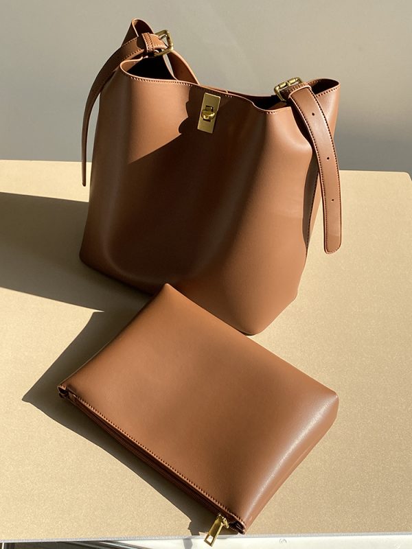 Women's Casual Bucket Bag - High-Quality Commuter Shoulder & Crossbody Bag for Everyday Use