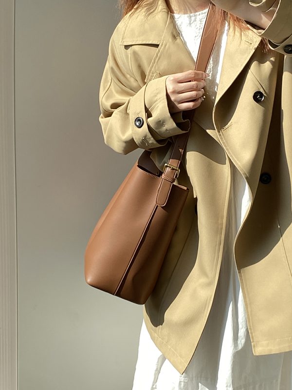 Women's Casual Bucket Bag - High-Quality Commuter Shoulder & Crossbody Bag for Everyday Use