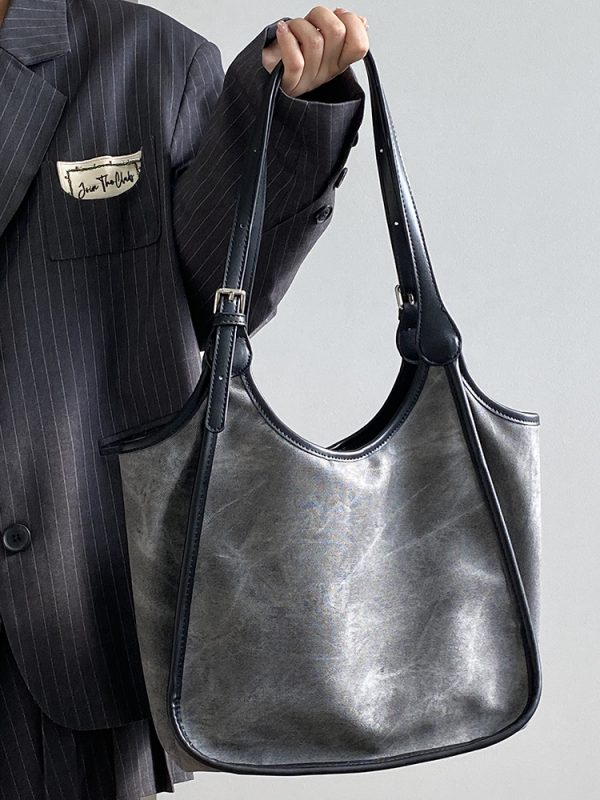Women's Color-Blocking Commuter Tote Bag - Versatile Large Capacity Handbag for Everyday Use - Trendy 2025 Design