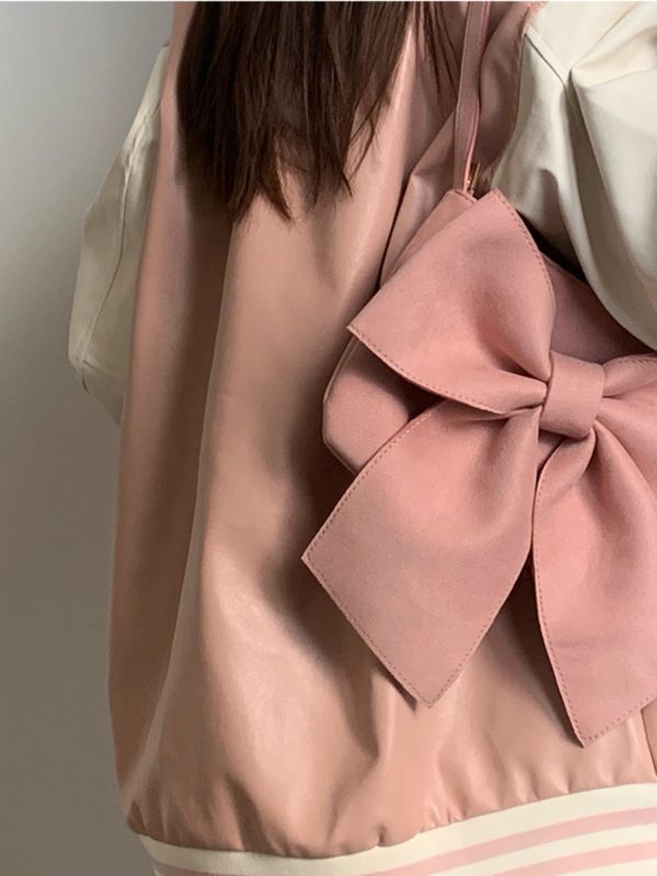 Women's Cute Big Bow Underarm Bag - Niche Design Shoulder Tote for Spring & Summer, Trendy Chic Style