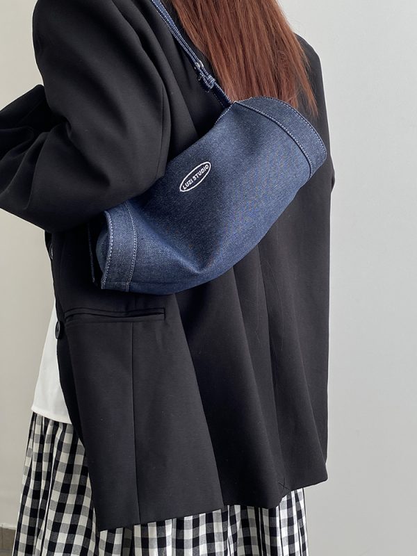 Women's Denim Crossbody Bag - Stylish Underarm Handbag, Niche Design for Sports & Casual Wear, Trendy 2025 Style