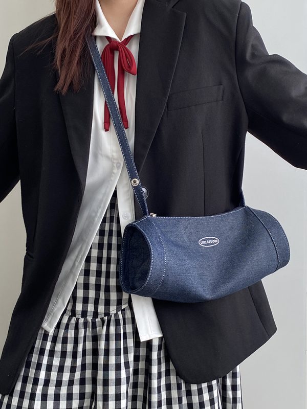 Women's Denim Crossbody Bag - Stylish Underarm Handbag, Niche Design for Sports & Casual Wear, Trendy 2025 Style