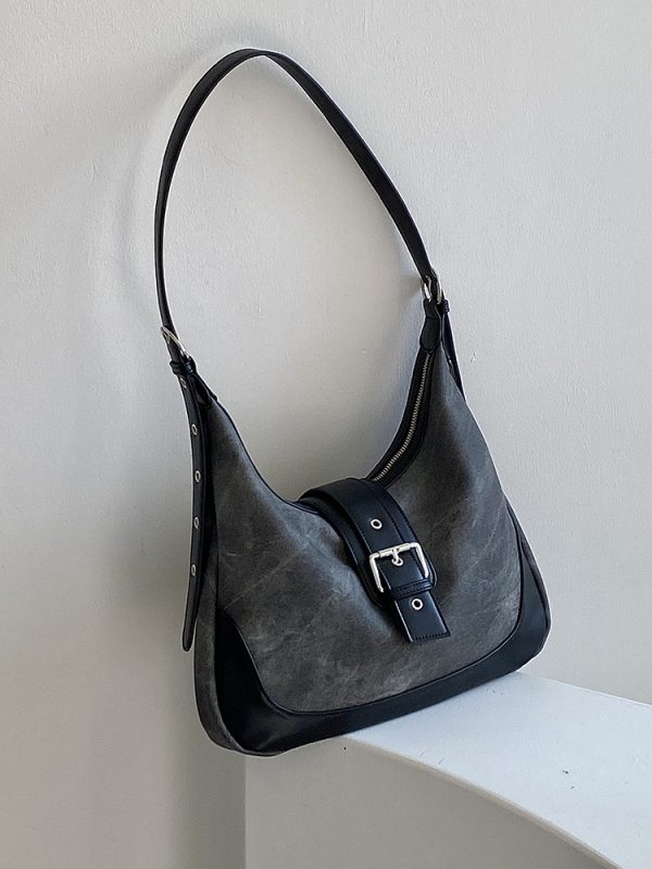 Women's Denim Retro Saddle Bag - Versatile Commuter Crossbody Shoulder Bag for 90s Y2K Style