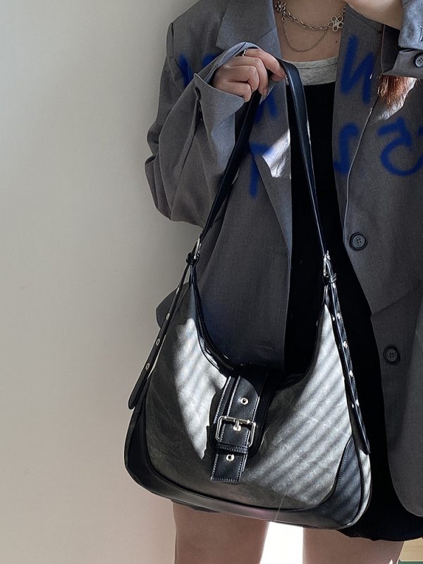 Women's Denim Retro Saddle Bag - Versatile Commuter Crossbody Shoulder Bag for 90s Y2K Style