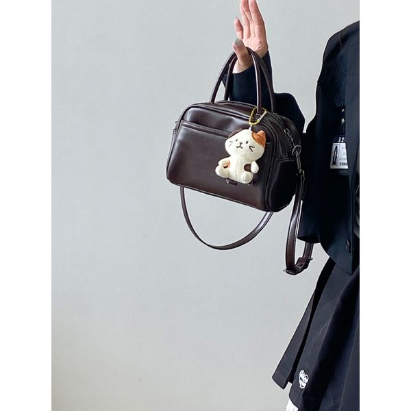 Women's High-End Retro Boston Bag - Lightweight Korean Style Crossbody Shoulder Handbag for 2025 Fashion