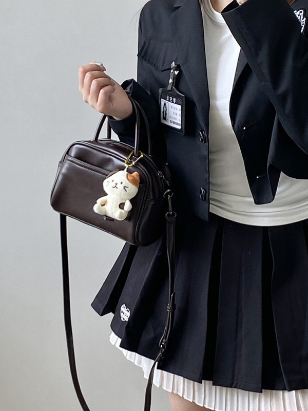 Women's High-End Retro Boston Bag - Lightweight Korean Style Crossbody Shoulder Handbag for 2025 Fashion