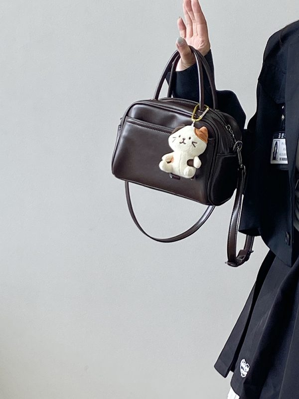Women's High-End Retro Boston Bag - Lightweight Korean Style Crossbody Shoulder Handbag for 2025 Fashion