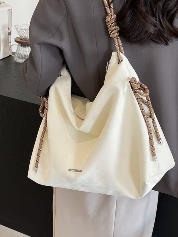 Women's Korean-Style Casual Large-Capacity Tote Bag - Trendy 2025 Summer Versatile Commuting Shoulder Bag