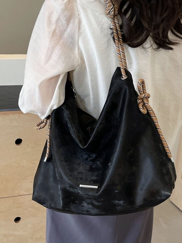 Women's Korean-Style Casual Large-Capacity Tote Bag - Trendy 2025 Summer Versatile Commuting Shoulder Bag