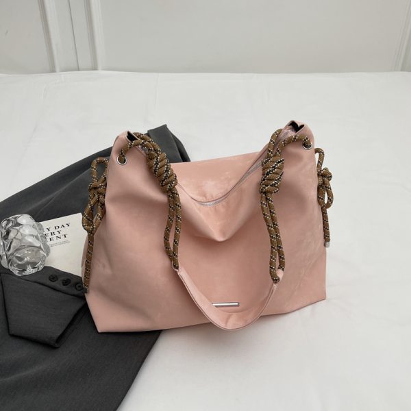 Women's Korean-Style Casual Large-Capacity Tote Bag - Trendy 2025 Summer Versatile Commuting Shoulder Bag