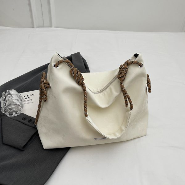 Women's Korean-Style Casual Large-Capacity Tote Bag - Trendy 2025 Summer Versatile Commuting Shoulder Bag