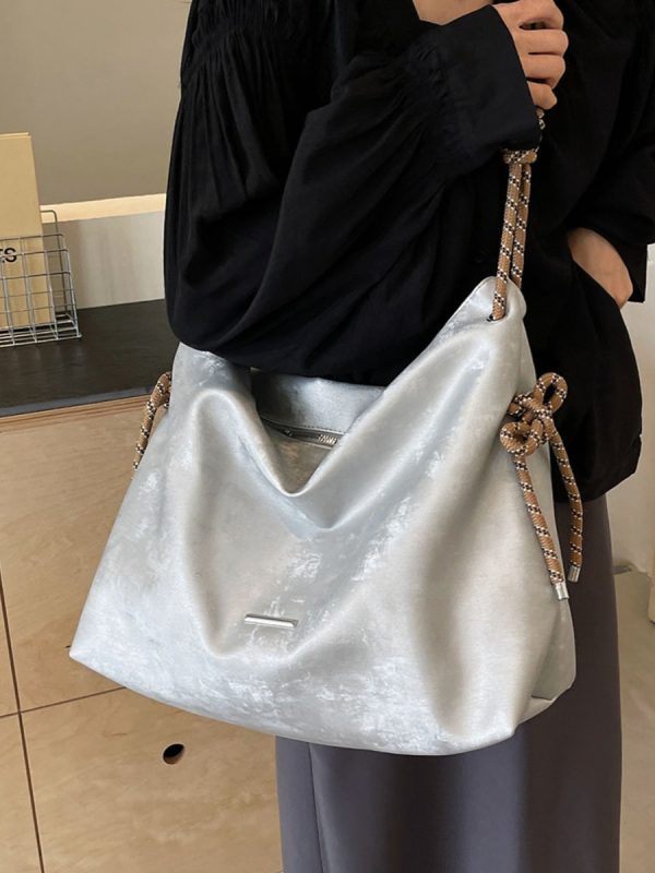 Women's Korean-Style Casual Large-Capacity Tote Bag - Trendy 2025 Summer Versatile Commuting Shoulder Bag