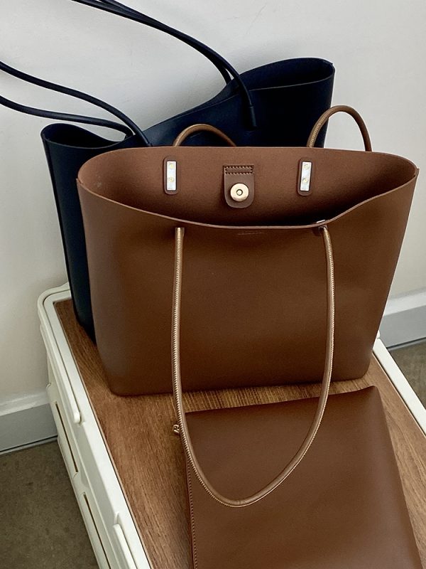 Women's Korean Style Commuter Tote Bag - Large Capacity Shoulder Bag for Spring/Summer 2025 - Trendy Niche Design