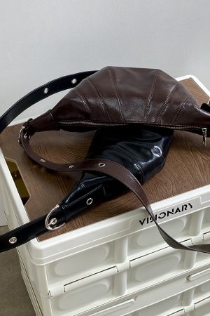 Women's Korean Style Retro Croissant Horn Bag - High-End Dumpling Shoulder Crossbody Small Purse 2025 Fashion Accessory