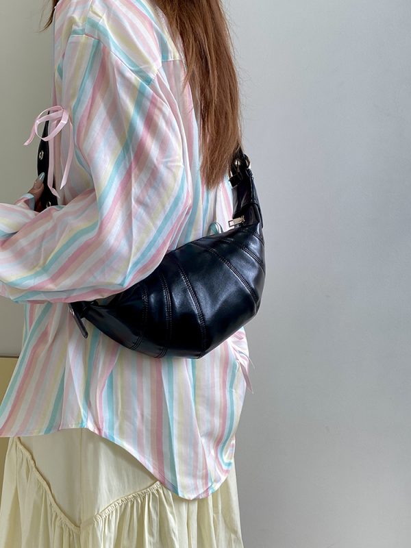 Women's Korean Style Versatile Croissant Horn Bag - High-End Dumpling Shoulder Crossbody Small Bag for 2025 Fashion Trends