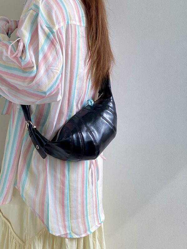 Women's Korean Style Versatile Croissant Horn Bag - High-End Dumpling Shoulder Crossbody Small Bag for 2025 Fashion Trends