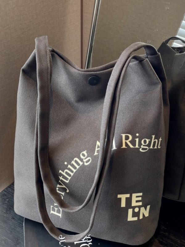 Women's Large Capacity Canvas Underarm Bucket Bag for Work, Commuting, and Everyday Use - Versatile Tote Shoulder Bag