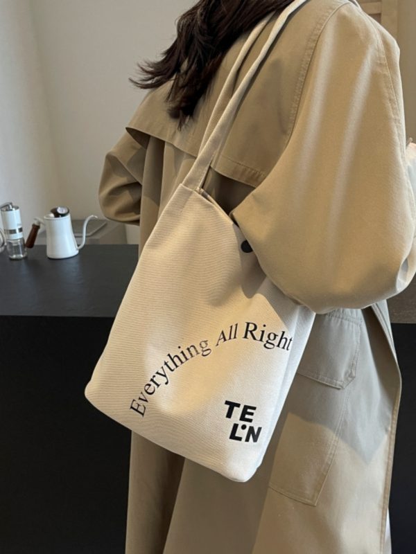 Women's Large Capacity Canvas Underarm Bucket Bag for Work, Commuting, and Everyday Use - Versatile Tote Shoulder Bag