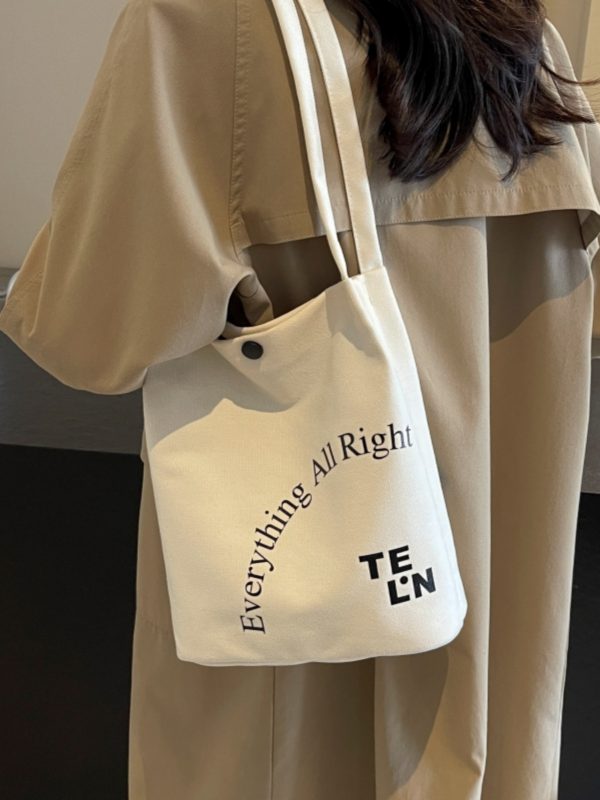 Women's Large Capacity Canvas Underarm Bucket Bag for Work, Commuting, and Everyday Use - Versatile Tote Shoulder Bag