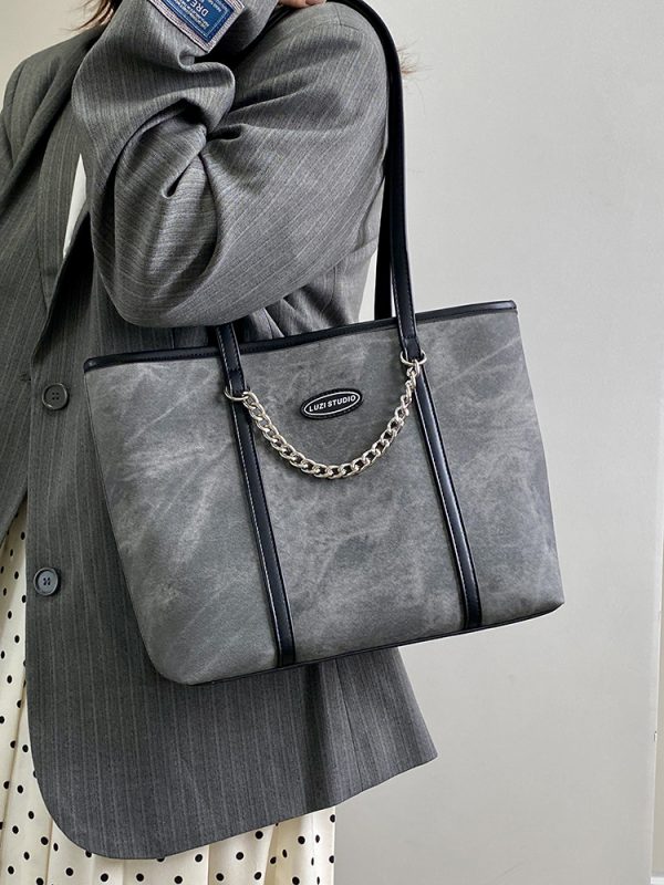 Women's Large Capacity High-End Tote Bag - Spring Summer Deer Design Shoulder Handbag for 2025 Fashion