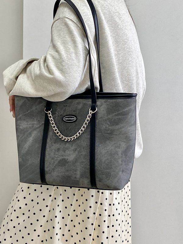 Women's Large Capacity High-End Tote Bag - Spring Summer Deer Design Shoulder Handbag for 2025 Fashion