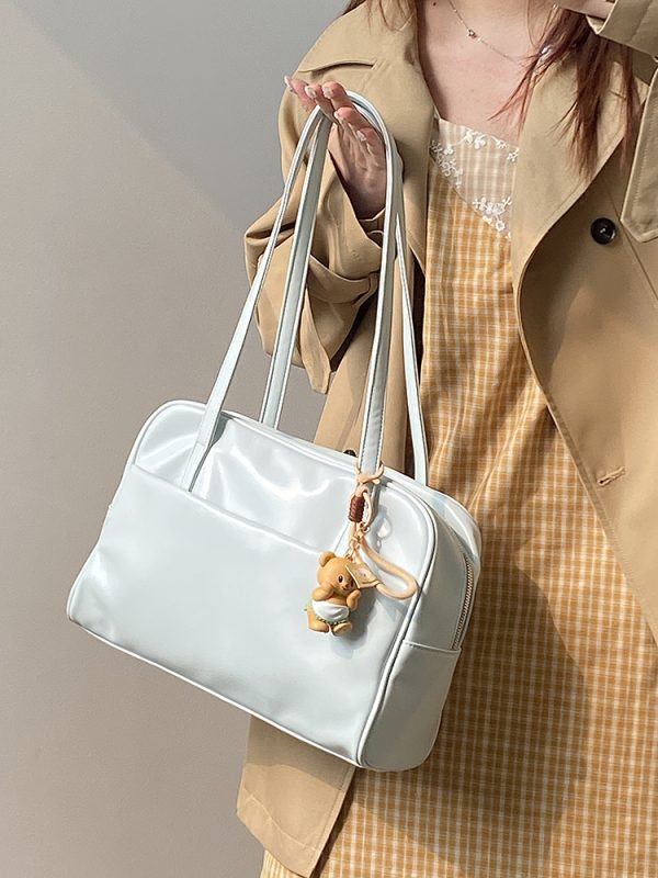 Women's Large Capacity Shoulder Tote Bag - Spring/Summer Fresh Design for Commuting, Trendy Niche Style 2025