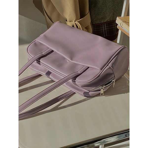 Women's Large Capacity Shoulder Tote Bag in Gentle Purple - Spring/Summer Niche Design for 2025