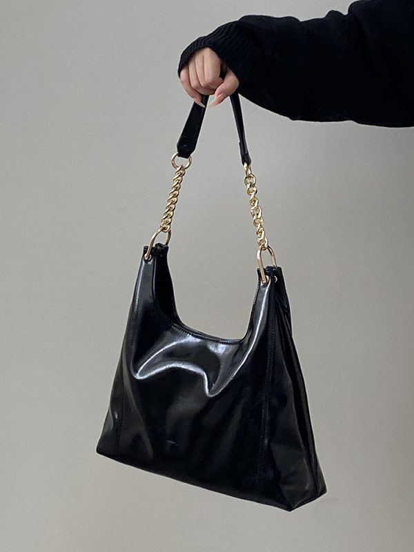 Women's Large Capacity Tote Bag - Niche Design Underarm Shoulder Crossbody Bag with Chain - Perfect for Commuting