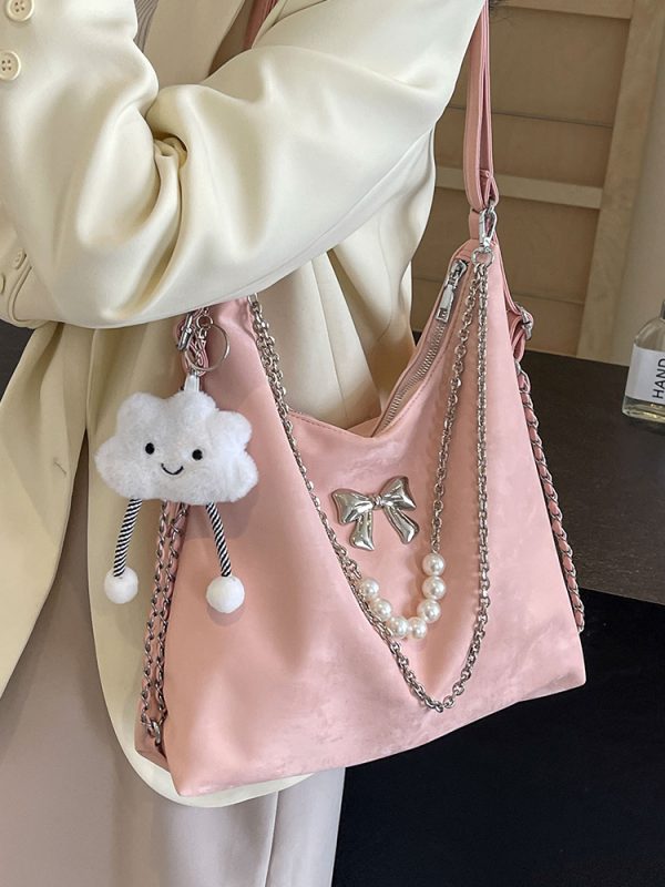 Womenâ€™s Large Capacity Tote Bag - Versatile Commuter Backpack for Spring/Summer Fashion - High-End Shoulder Bag