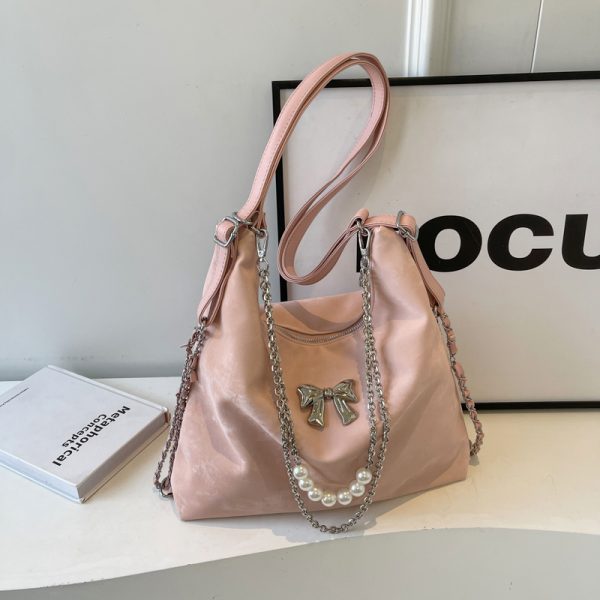 Womenâ€™s Large Capacity Tote Bag - Versatile Commuter Backpack for Spring/Summer Fashion - High-End Shoulder Bag