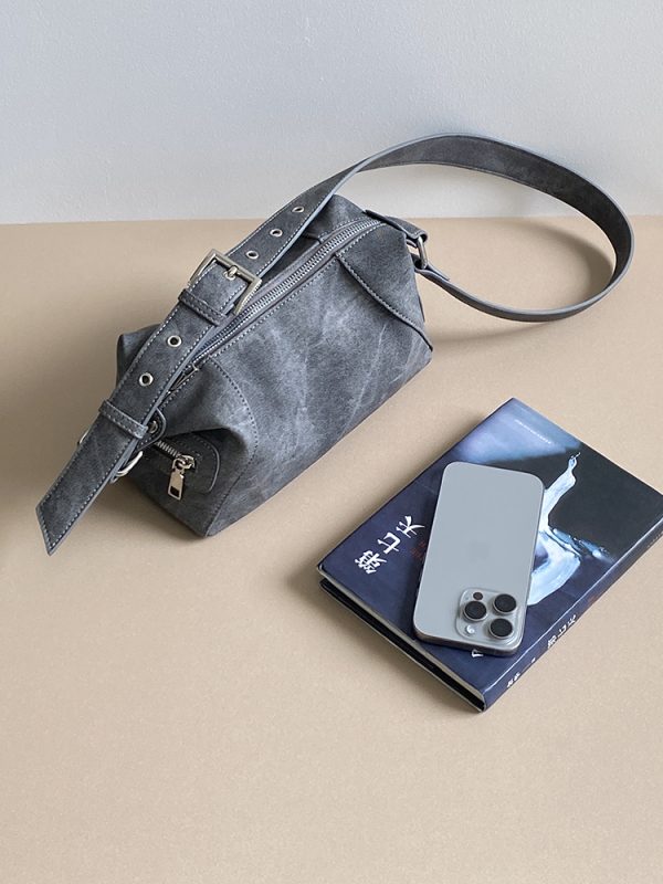 Women's Light Retro Motorcycle Pillow Bag - Trendy Crossbody Shoulder Bag for Versatile Style