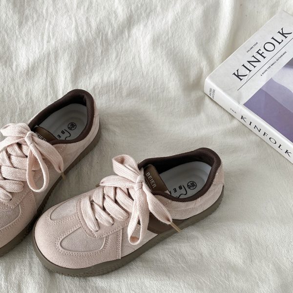Women's Pink Platform Sneakers - Ugly Cute Big Head Design, Thick-Soled Casual Sports Shoes, 2025 Spring Style