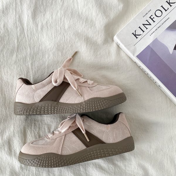 Women's Pink Platform Sneakers - Ugly Cute Big Head Design, Thick-Soled Casual Sports Shoes, 2025 Spring Style