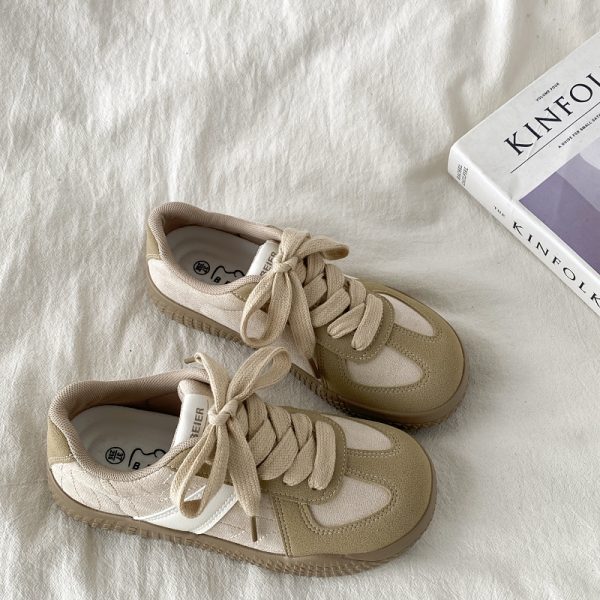 Women's Pink Platform Sneakers - Ugly Cute Big Head Design, Thick-Soled Casual Sports Shoes, 2025 Spring Style