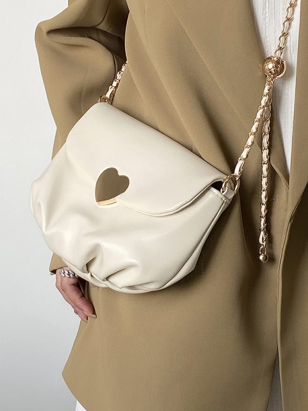 Women's Pleated Cloud Chain Bag - Cute Crossbody Shoulder Bag for Spring/Summer 2025 - Trendy Niche Design