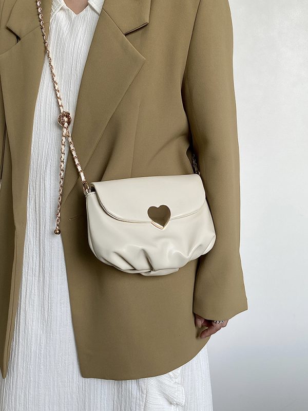 Women's Pleated Cloud Chain Bag - Cute Crossbody Shoulder Bag for Spring/Summer 2025 - Trendy Niche Design