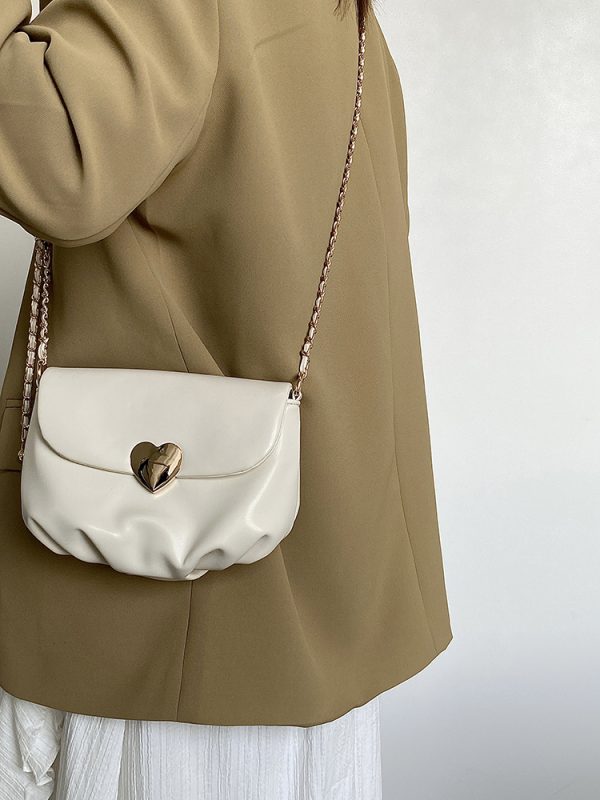 Women's Pleated Cloud Chain Bag - Cute Crossbody Shoulder Bag for Spring/Summer 2025 - Trendy Niche Design