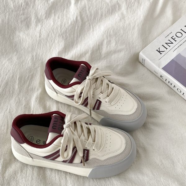 Women's Retro Color-Block Thick-Soled Sneakers - Versatile Casual Sports Shoes for 2025