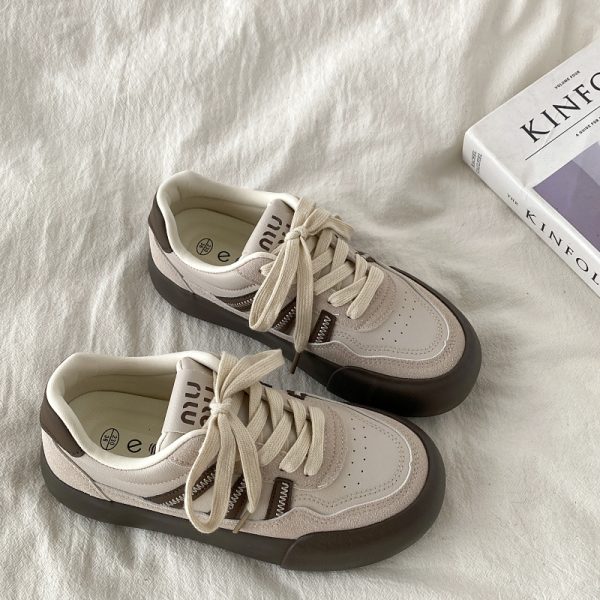 Women's Retro Color-Block Thick-Soled Sneakers - Versatile Casual Sports Shoes for 2025