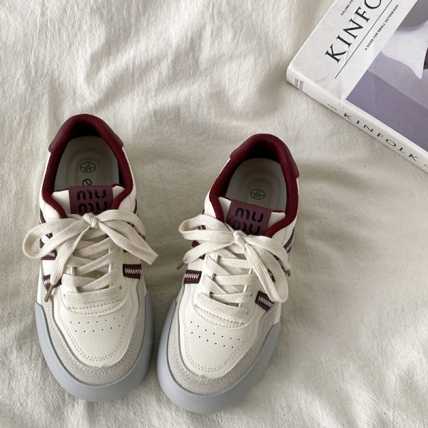 Women's Retro Color-Block Thick-Soled Sneakers - Versatile Casual Sports Shoes for 2025