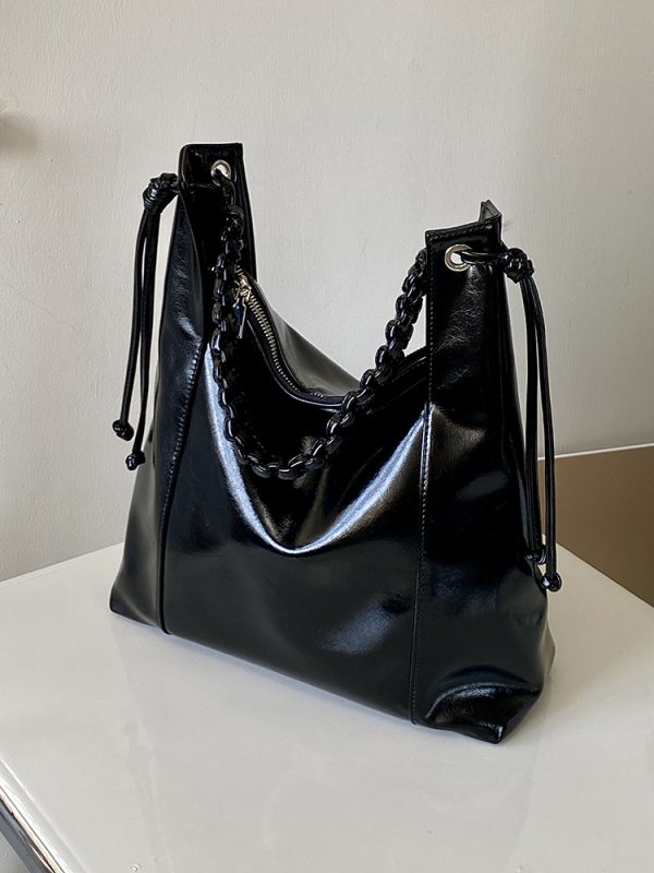 Women's Retro High-End Soft Leather Shoulder Tote Bag - Large Capacity Commuting Bag for 2025 Fashion