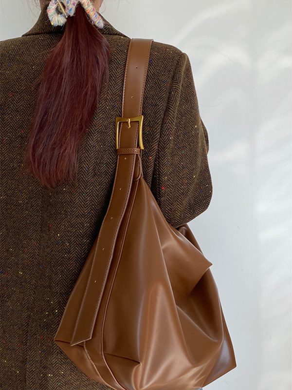 Women's Retro Large Tote Bag - Spring Summer 2025 Crossbody Shoulder Bag with Niche Design