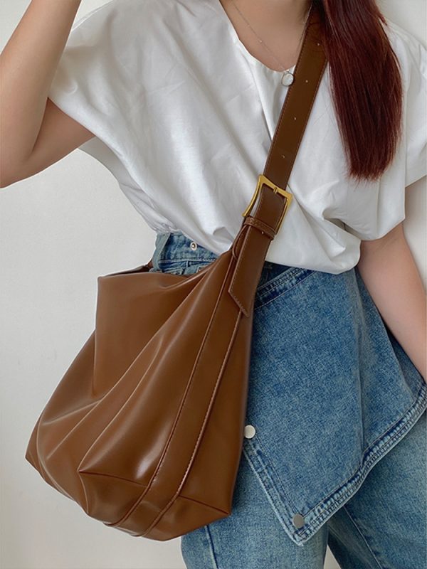 Women's Retro Large Tote Bag - Spring Summer 2025 Crossbody Shoulder Bag with Niche Design